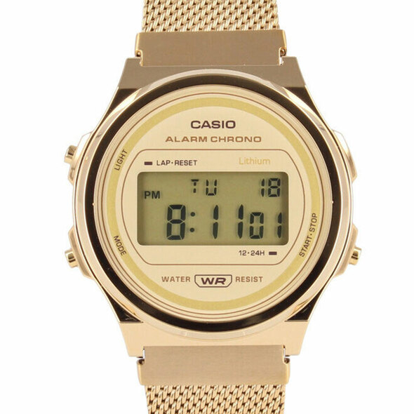 Casio Youth A171WEMG-9ADF A171WEMG-9A A171WEMG-9 Gold Mesh Vintage Watch